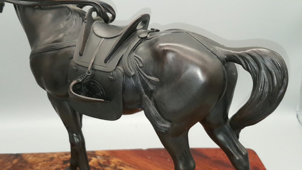 Magnificent Japanese Meiji (late 19thC) Bronze Okimono of Shogun’s Horse, Maruki Company View V