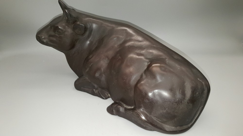 Fine Japanese Meiji (early 20thC) Bronze Cow View III