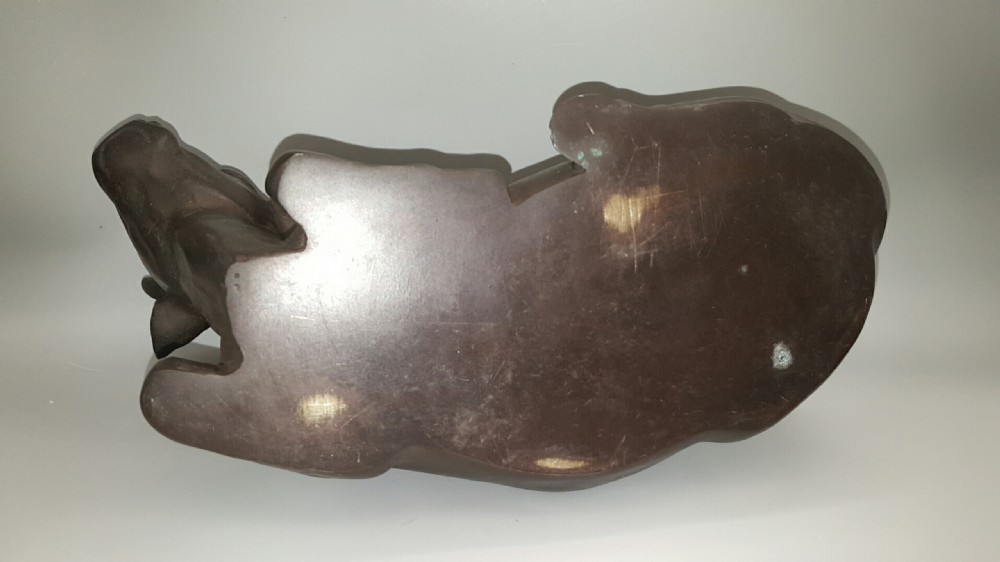 Fine Japanese Meiji (early 20thC) Bronze Cow View VII