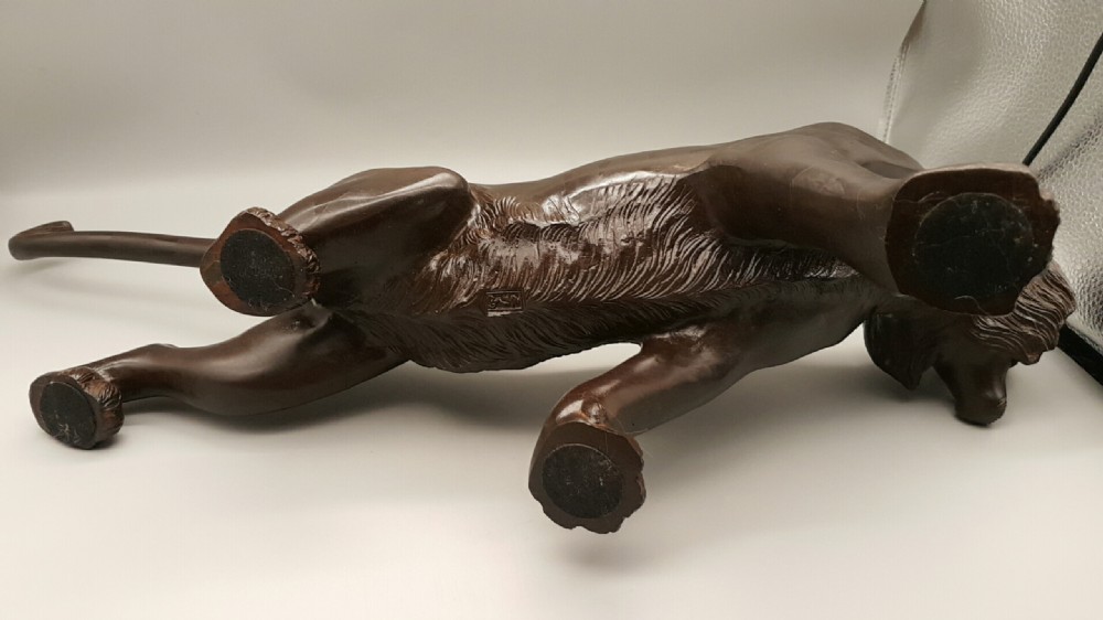 Striking Japanese Meiji (late 19thC) Large Bronze Tiger, Shuzan View VIII