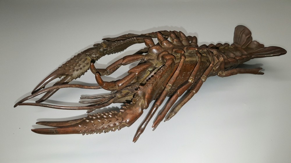Superb Japanese Meiji (early 20thC) Bronze Jizai (Articulated) Lobster View II