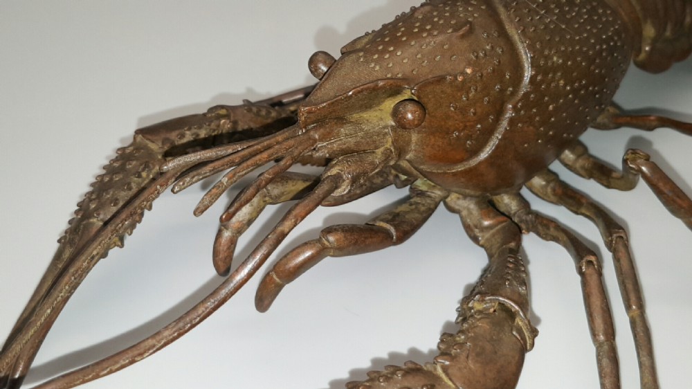 Superb Japanese Meiji (early 20thC) Bronze Jizai (Articulated) Lobster View VI