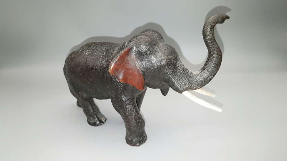 Japanese Meiji (early 20thC) Small Bronze Elephant View II
