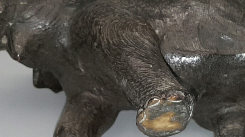 Japanese Meiji (early 20thC) Small Bronze Elephant View VII