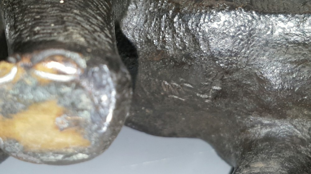 Japanese Meiji (early 20thC) Small Bronze Elephant View XI