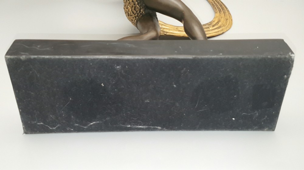 French Art Deco (1920s) Cold-Painted Bronze, ‘Shawl Dancer’, Claude Mirval View XI