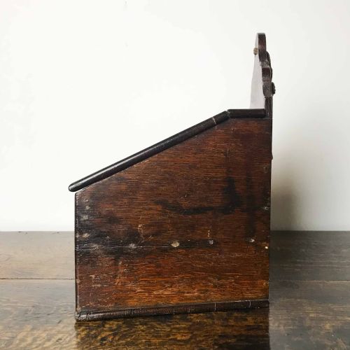 GEORGIAN OAK HANGING SALT OR CANDLE BOX - ADDITIONAL PHOTO 6