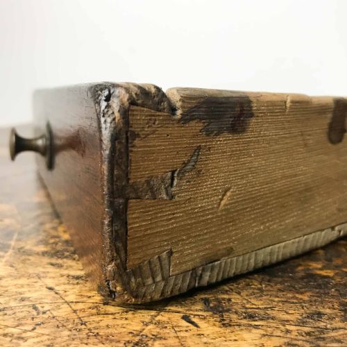GEORGIAN OAK HANGING SALT OR CANDLE BOX - ADDITIONAL PHOTO 12