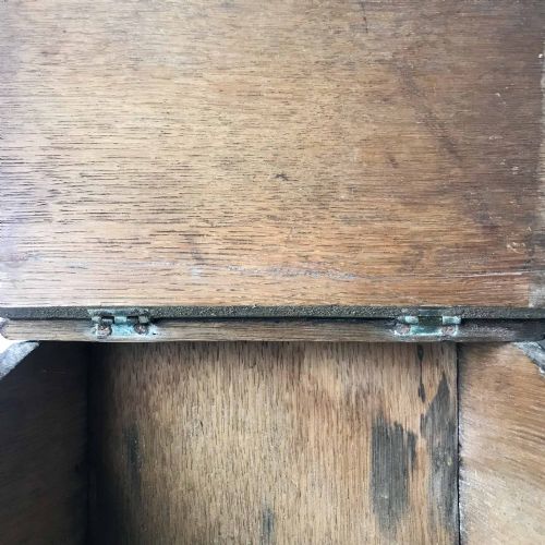 GEORGIAN OAK HANGING SALT OR CANDLE BOX - ADDITIONAL PHOTO 16