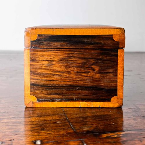 ANTIQUE ROSEWOOD BOX WITH SATINWOOD BANDING - ADDITIONAL PHOTO 3