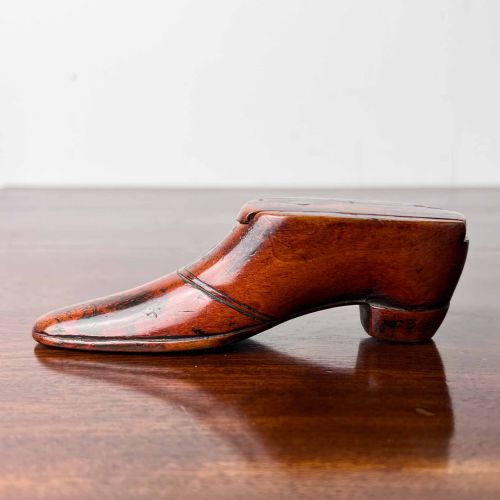 GEORGIAN TREEN SHOE SNUFF BOX - ADDITIONAL PHOTO 2