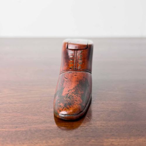 GEORGIAN TREEN SHOE SNUFF BOX - ADDITIONAL PHOTO 3