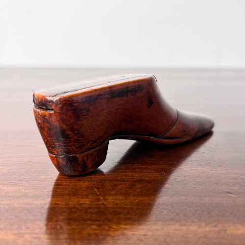 GEORGIAN TREEN SHOE SNUFF BOX - ADDITIONAL PHOTO 5