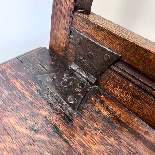 17TH CENTURY OAK BOX CHAIR - ADDITIONAL PHOTO 10