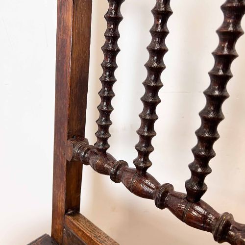 17TH CENTURY OAK BOX CHAIR - ADDITIONAL PHOTO 11