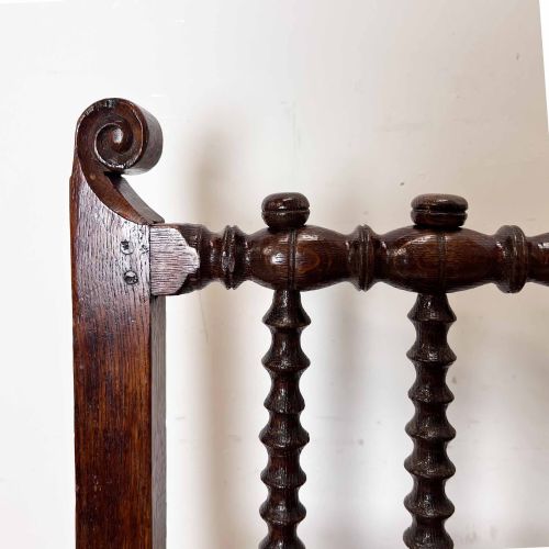 17TH CENTURY OAK BOX CHAIR - ADDITIONAL PHOTO 12