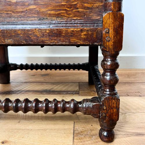 17TH CENTURY OAK BOX CHAIR - ADDITIONAL PHOTO 15