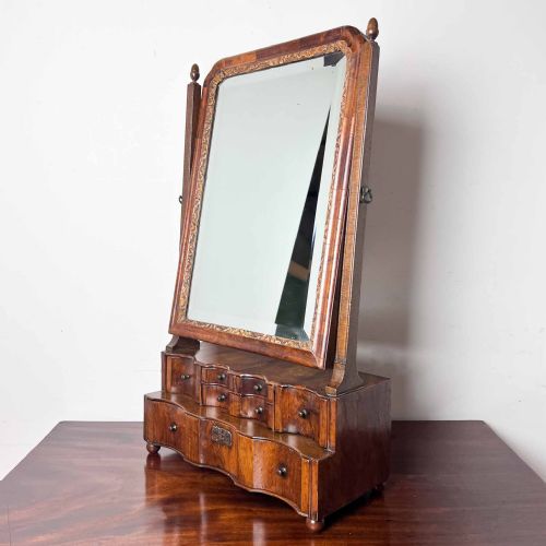 18TH CENTURY WALNUT TOILET MIRROR - ADDITIONAL PHOTO 1