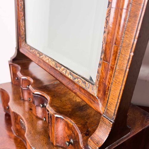 18TH CENTURY WALNUT TOILET MIRROR - ADDITIONAL PHOTO 6