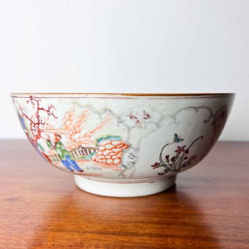 C18TH CHINESE PORCELAIN FAMILLE ROSE PUNCH BOWL - ADDITIONAL PHOTO 4