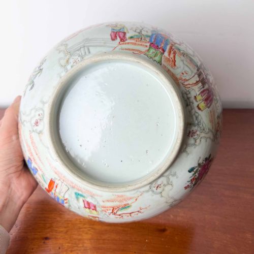 C18TH CHINESE PORCELAIN FAMILLE ROSE PUNCH BOWL - ADDITIONAL PHOTO 7