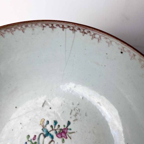 C18TH CHINESE PORCELAIN FAMILLE ROSE PUNCH BOWL - ADDITIONAL PHOTO 11
