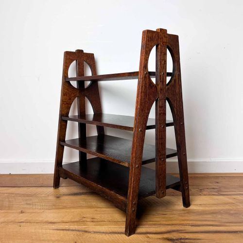 ARTS AND CRAFTS OAK BOOK CASE OR SHELVES - ADDITIONAL PHOTO 2