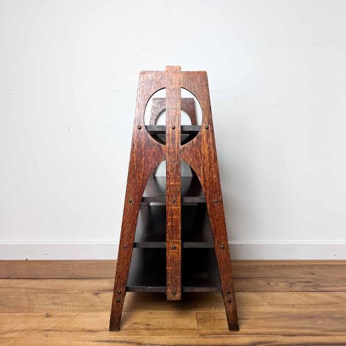 ARTS AND CRAFTS OAK BOOK CASE OR SHELVES - ADDITIONAL PHOTO 3