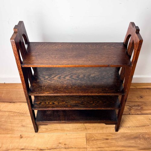 ARTS AND CRAFTS OAK BOOK CASE OR SHELVES - ADDITIONAL PHOTO 5
