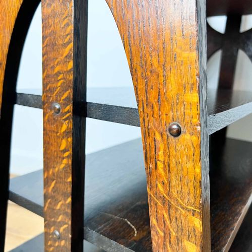 ARTS AND CRAFTS OAK BOOK CASE OR SHELVES - ADDITIONAL PHOTO 9