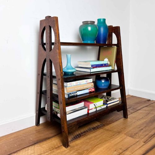 ARTS AND CRAFTS OAK BOOK CASE OR SHELVES - ADDITIONAL PHOTO 14