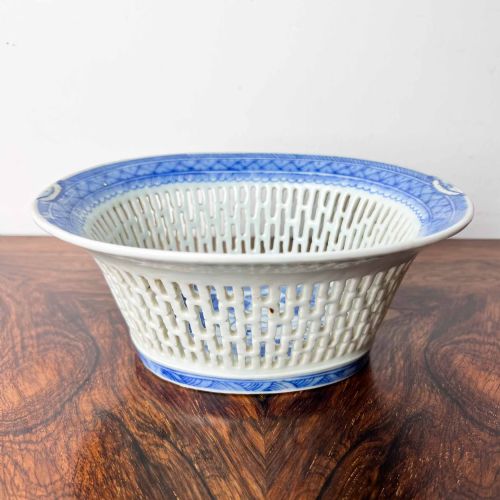 CHINESE PORCELAIN EXPORT WARE CHESTNUT BASKET - ADDITIONAL PHOTO 3