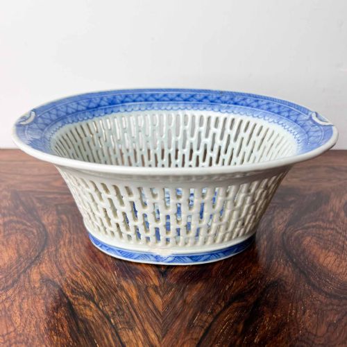 CHINESE PORCELAIN EXPORT WARE CHESTNUT BASKET - ADDITIONAL PHOTO 4