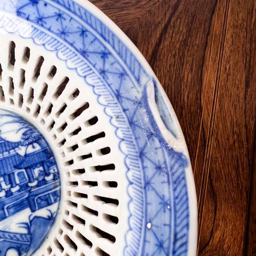 CHINESE PORCELAIN EXPORT WARE CHESTNUT BASKET - ADDITIONAL PHOTO 7