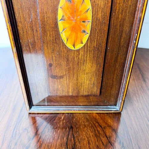 GEORGIAN MAHOGANY INLAID CANDLE BOX - ADDITIONAL PHOTO 5
