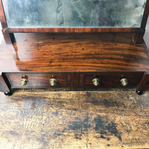 GEORGIAN MAHOGANY DRESSING MIRROR WITH EBONY INLAY - ADDITIONAL PHOTO 6