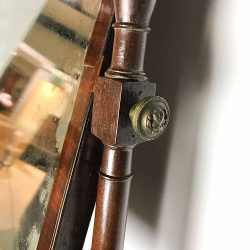 GEORGIAN MAHOGANY DRESSING MIRROR WITH EBONY INLAY - ADDITIONAL PHOTO 8