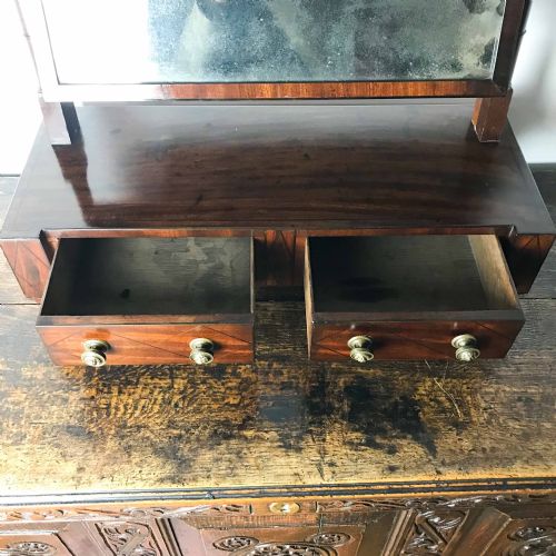 GEORGIAN MAHOGANY DRESSING MIRROR WITH EBONY INLAY - ADDITIONAL PHOTO 12