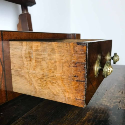GEORGIAN MAHOGANY DRESSING MIRROR WITH EBONY INLAY - ADDITIONAL PHOTO 13
