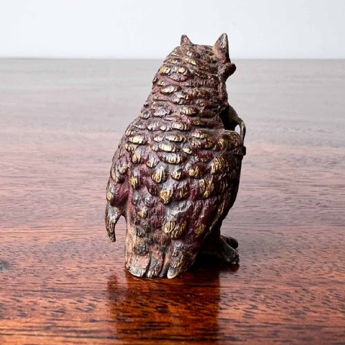 AUSTRIAN COLD PAINTED BRONZE OWL - ADDITIONAL PHOTO 2