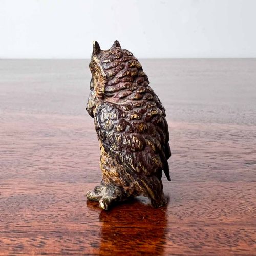 AUSTRIAN COLD PAINTED BRONZE OWL - ADDITIONAL PHOTO 5