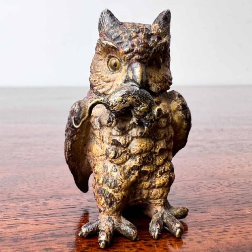 AUSTRIAN COLD PAINTED BRONZE OWL - ADDITIONAL PHOTO 6