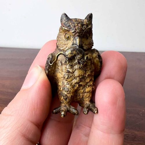 AUSTRIAN COLD PAINTED BRONZE OWL - ADDITIONAL PHOTO 8