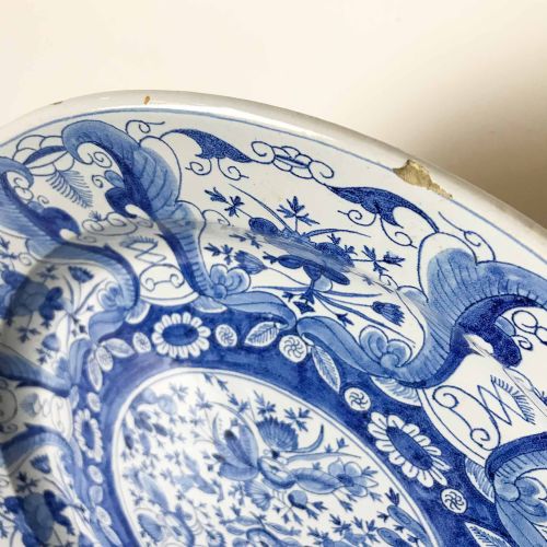ANTIQUE BLUE AND WHITE CHARGER C1800 - ADDITIONAL PHOTO 4