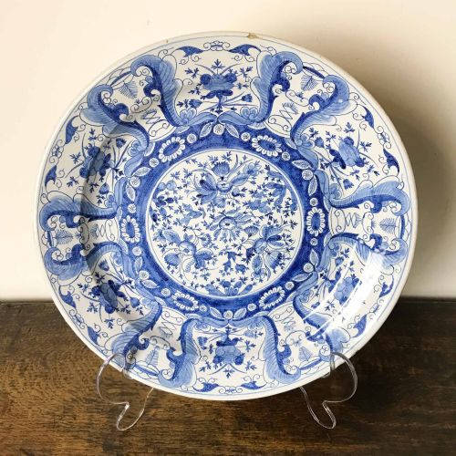 ANTIQUE BLUE AND WHITE CHARGER C1800 - ADDITIONAL PHOTO 6