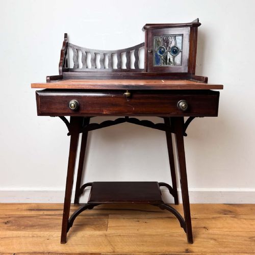 MAHOGANY ARTS AND CRAFTS WRITING DESK - ADDITIONAL PHOTO 2