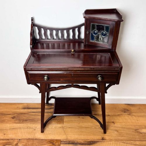 MAHOGANY ARTS AND CRAFTS WRITING DESK - ADDITIONAL PHOTO 3