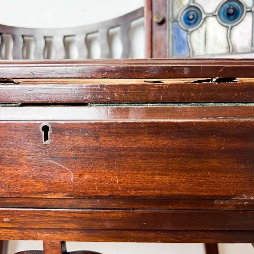 MAHOGANY ARTS AND CRAFTS WRITING DESK - ADDITIONAL PHOTO 12