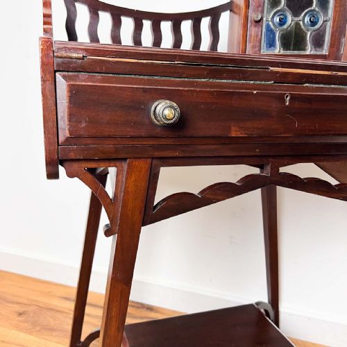 MAHOGANY ARTS AND CRAFTS WRITING DESK - ADDITIONAL PHOTO 18
