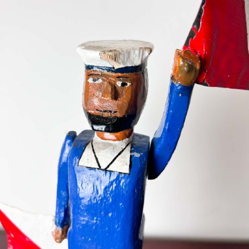 ANTIQUE FOLK ART WHIRLIGIG SAILOR SIGNALMAN - ADDITIONAL PHOTO 2
